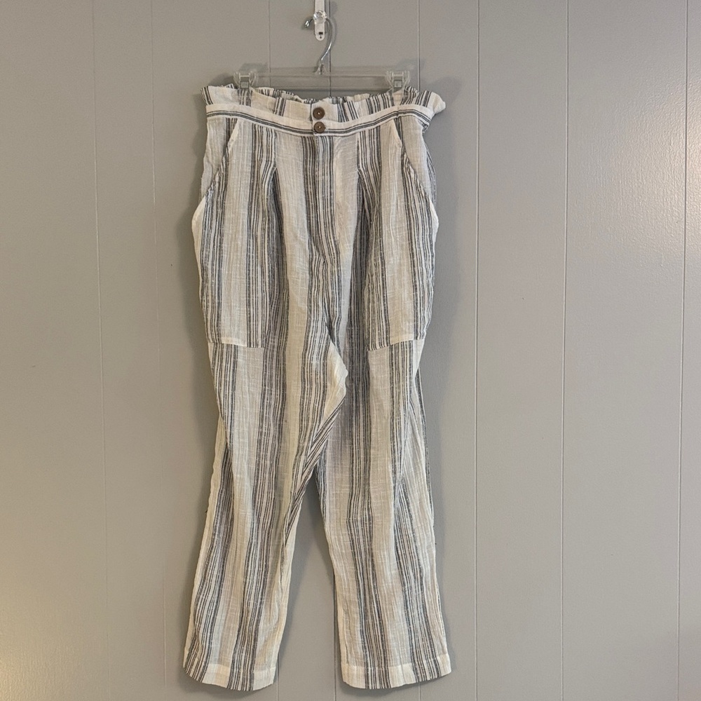 Women’s Free People Wide Leg High Waisted Beach Pants large NWT hippie boho